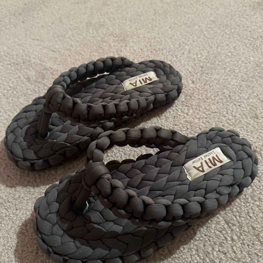 Green Braided Sandals